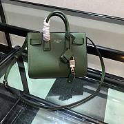 YSL Classic Sac De Jour Baby Smooth Leather In Green 421863 Size 22cm - 3