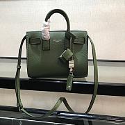 YSL Classic Sac De Jour Baby Smooth Leather In Green 421863 Size 22cm - 5