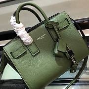 YSL Classic Sac De Jour Baby Smooth Leather In Green 421863 Size 22cm - 6