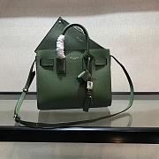 YSL Medium Classic Sac De Jour Baby Smooth Leather In Green 421863 Size 26x21x11cm - 1