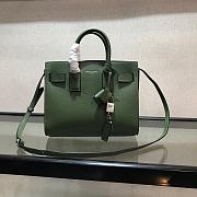 YSL Medium Classic Sac De Jour Baby Smooth Leather In Green 421863 Size 26x21x11cm - 5
