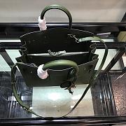 YSL Medium Classic Sac De Jour Baby Smooth Leather In Green 421863 Size 26x21x11cm - 3