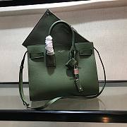 YSL Classic Sac De Jour Baby Smooth Leather In Green 421863 Size 32cm - 1