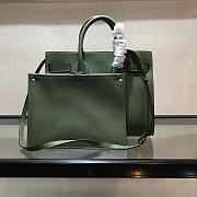 YSL Classic Sac De Jour Baby Smooth Leather In Green 421863 Size 32cm - 2