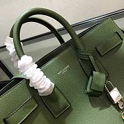 YSL Classic Sac De Jour Baby Smooth Leather In Green 421863 Size 32cm - 6