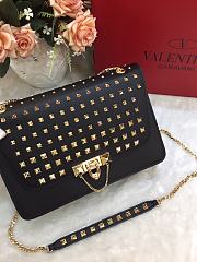 Valentino Handle Bag In Black 080-1 Size 24×7×17cm - 1