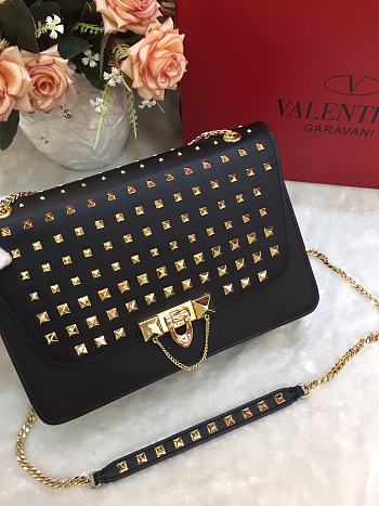 Valentino Handle Bag In Black 080-1 Size 24×7×17cm