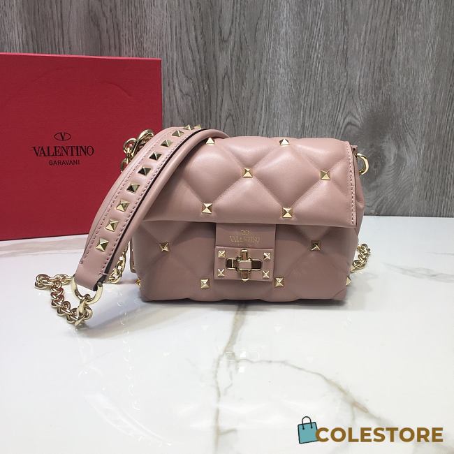 Valentino Garavani Candystud Bag In Beige RW2B0 Size: 17x13x 8cm - 1