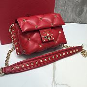 Valentino Garavani Candystud Bag In Red RW2B0 Size: 17x13x 8cm - 3