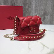 Valentino Garavani Candystud Bag In Red RW2B0 Size: 17x13x 8cm - 2