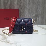 Valentino Garavani Candystud Bag In Blue RW2B0 Size: 17x13x 8cm - 1