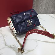 Valentino Garavani Candystud Bag In Blue RW2B0 Size: 17x13x 8cm - 5