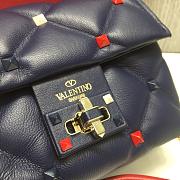 Valentino Garavani Candystud Bag In Blue RW2B0 Size: 17x13x 8cm - 2