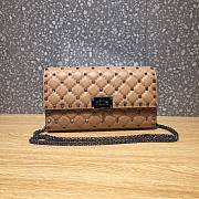 Valentino Rockstud Spike Clutch With Chain Bag ZW2B0 Size: 23.5 x 14.5 x 4.5cm - 1