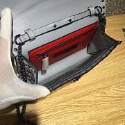 Valentino Rockstud Spike Clutch With Chain Bag In Grey ZW2B0 Size: 23.5 x 14.5 x 4.5cm - 2