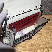 Valentino Rockstud Spike Clutch With Chain Bag In White ZW2B0 Size: 23.5 x 14.5 x 4.5cm - 5
