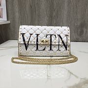 Valentino Rockstud Spike Clutch In White ZW2B0 Size: 23.5 x 14.5 x 4.5cm - 1