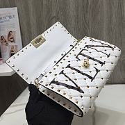 Valentino Rockstud Spike Clutch In White ZW2B0 Size: 23.5 x 14.5 x 4.5cm - 3
