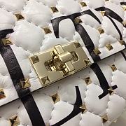 Valentino Rockstud Spike Clutch In White ZW2B0 Size: 23.5 x 14.5 x 4.5cm - 2