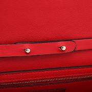 Valentino Rockstud Spike Clutch With Chain Bag In Red ZW2B0 Size: 23.5 x 14.5 x 4.5cm - 5