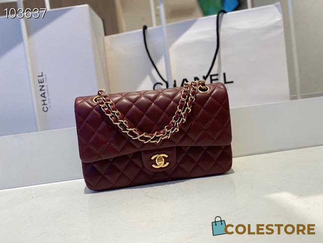 Chanel Classic Flap Bag Golden Chain Size 25cm - 1