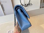 Chanel Classic Flap Bag Golden Chain In Blue Size 25cm - 3