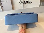 Chanel Classic Flap Bag Golden Chain In Blue Size 25cm - 4