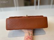 Chanel Classic Flap Bag Golden Chain In Brown Size 25cm - 2