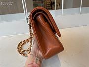 Chanel Classic Flap Bag Golden Chain In Brown Size 25cm - 5