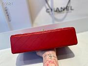 Chanel Classic Flap Bag Golden Chain In Red Size 25cm - 5