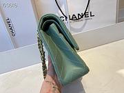 Chanel Classic Flap Bag Golden Chain In Green 25cm - 2