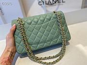 Chanel Classic Flap Bag Golden Chain In Green 25cm - 4