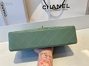 Chanel Classic Flap Bag Golden Chain In Green 25cm - 5