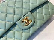 Chanel Classic Flap Bag Golden Chain In Green 25cm - 6