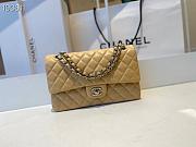Chanel Classic Flap Bag Golden Chain In Light Beige Size 25cm - 1