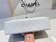 Chanel Classic Flap Bag Lamskin Golden Chain In White Size 25cm - 5