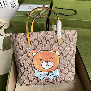 Kai X Gucci Teddy Bear Ophidia Tote Bag 631685 Size: 38x28x14cm.
