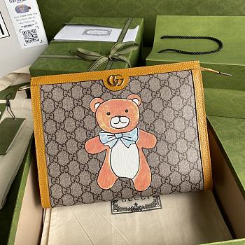 Kai X Gucci Teddy Bear Special Hand Bag 660513 Size: 26x20.5x6cm.