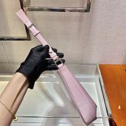 Prada Cleo Brushed Leather Shoulder Bag In Pink 1BC156 Size 30x18.5x4cm - 5