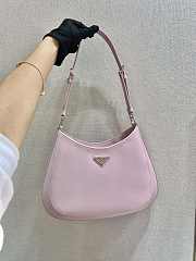 Prada Cleo Brushed Leather Shoulder Bag In Pink 1BC156 Size 30x18.5x4cm - 3