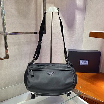 Prada Nylon And Saffiano Leather Bag With Strap 2VH994 Size 27x15x14cm