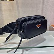 Prada Black Nylon Belt Bag 1BL010 Size 21x12x7.5cm - 6