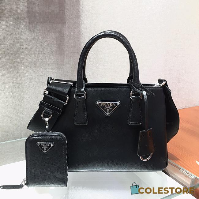 Prada Galleria Small Saffiano In Black Leather Bags 1BA296 Size 23x16.5x10cm - 1