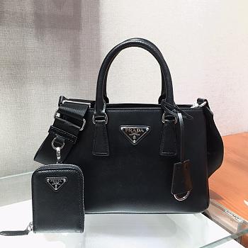 Prada Galleria Small Saffiano In Black Leather Bags 1BA296 Size 23x16.5x10cm