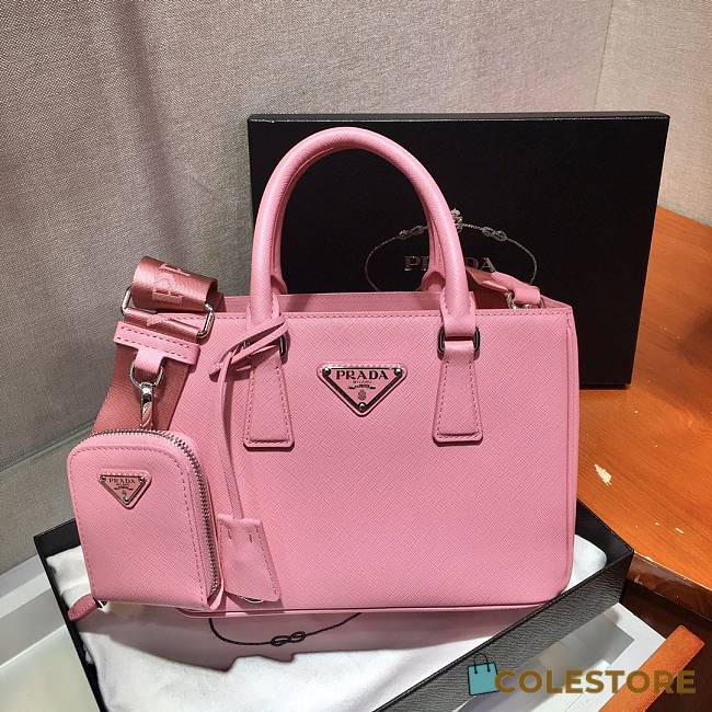 Prada Galleria Small Saffiano In Pink Leather Bags 1BA296 Size 23x16.5x10cm - 1