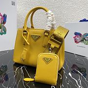Prada Galleria Small Saffiano In Yellow Leather Bags 1BA296 Size 23x16.5x10cm - 2