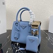 Prada Galleria Small Saffiano In Blue Leather Bags 1BA296 Size 23x16.5x10cm - 5