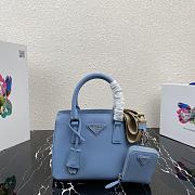 Prada Galleria Small Saffiano In Blue Leather Bags 1BA296 Size 23x16.5x10cm - 3