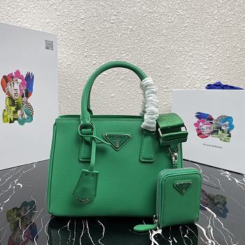 Prada Galleria Small Saffiano In Green Leather Bags 1BA296 Size 23x16.5x10cm