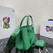 Prada Galleria Small Saffiano In Green Leather Bags 1BA296 Size 23x16.5x10cm - 4